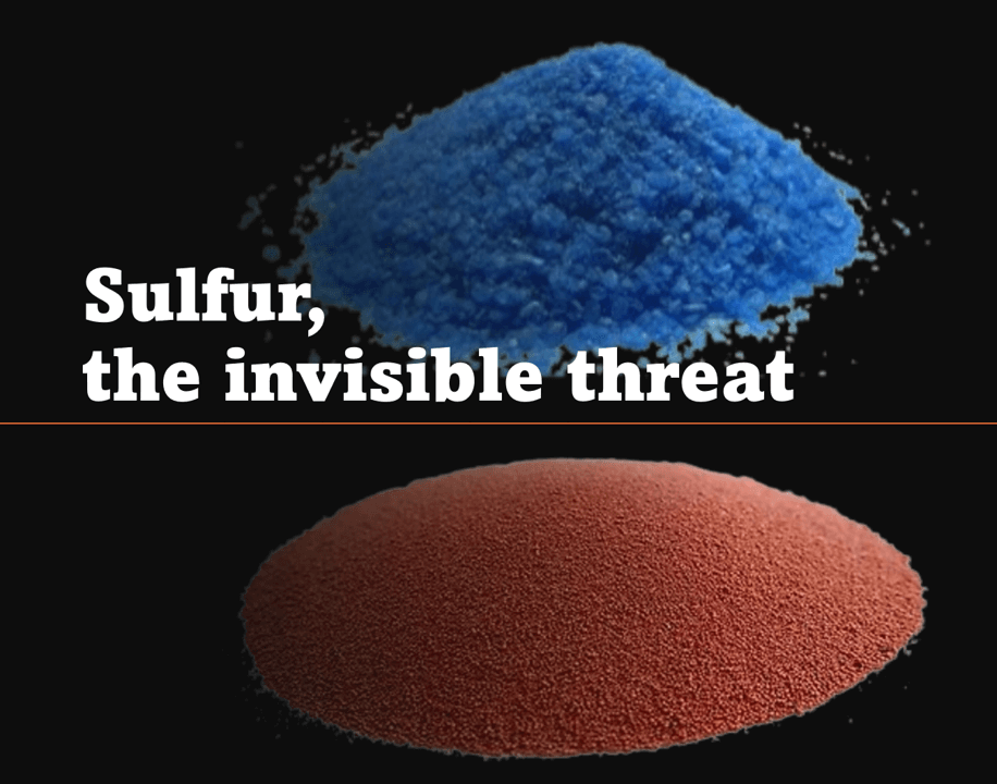 Sulfur, an invisible threat to animal